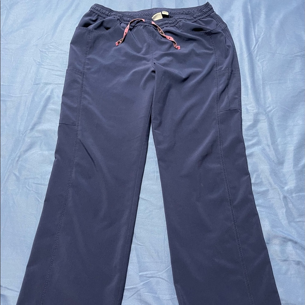 Used Heartsoul navy blue scrub pants Large petite